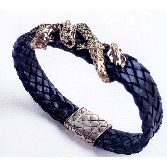 SOLD☆ John Hardy NAGA Dragon Leather Bracelet - Picture 2 of 8
